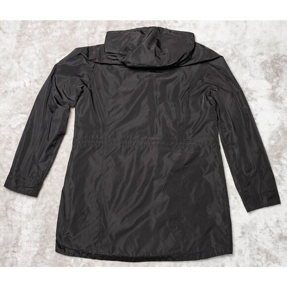 Ralph Lauren Black Silver Windbreaker Light Jacket Hoodie Womens Size M - Picture 2 of 15